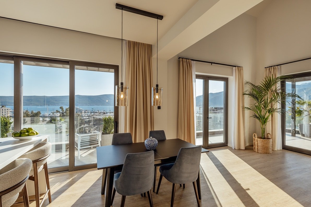 Luxury Duplex Penthouse | Porto Montenegro | Panoramic Boka Bay Views