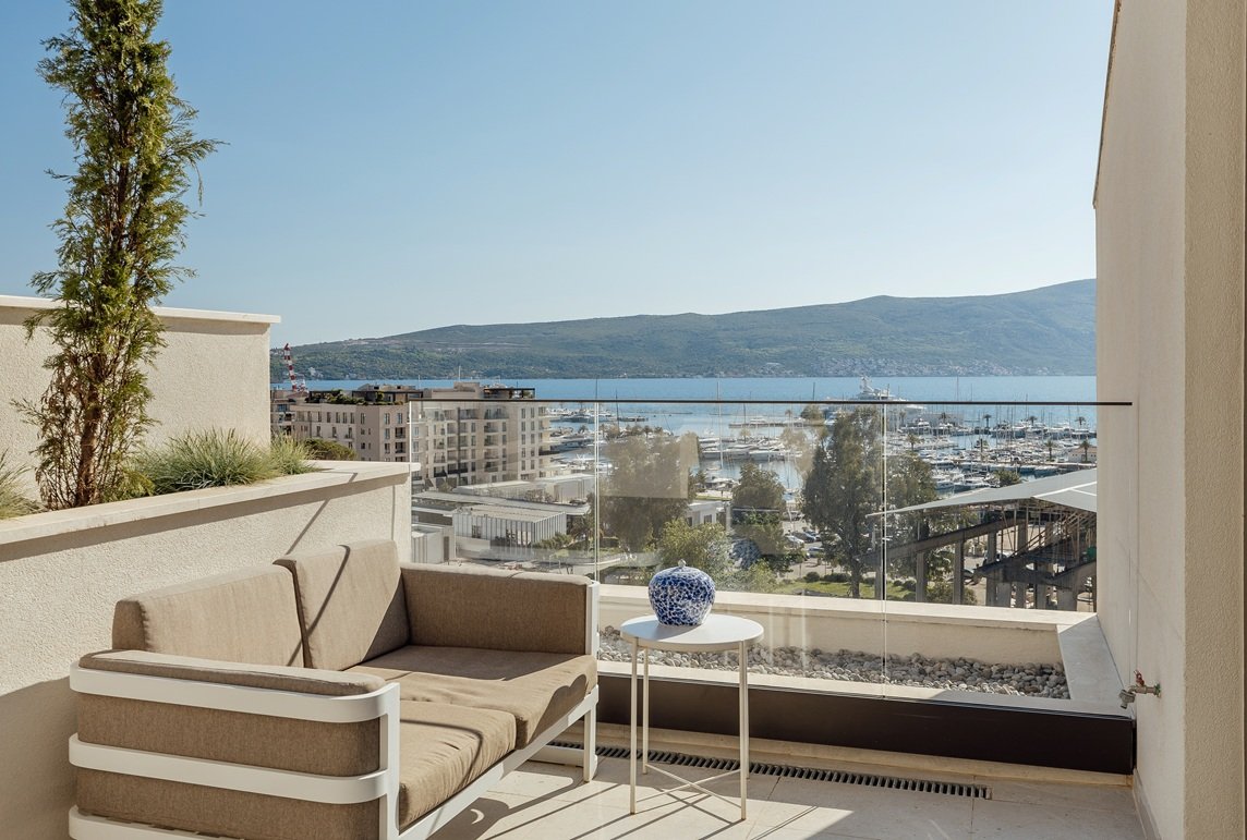 Luxury Duplex Penthouse | Porto Montenegro | Panoramic Boka Bay Views