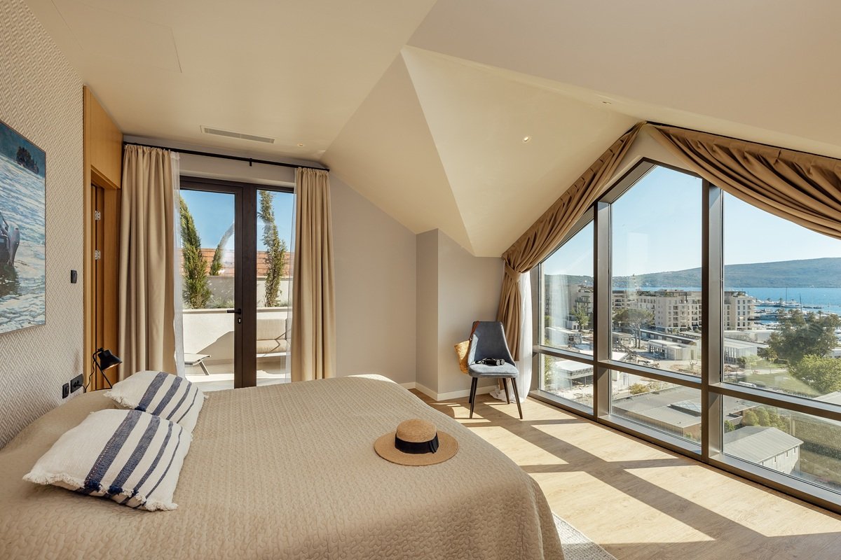 Luxury Duplex Penthouse | Porto Montenegro | Panoramic Boka Bay Views
