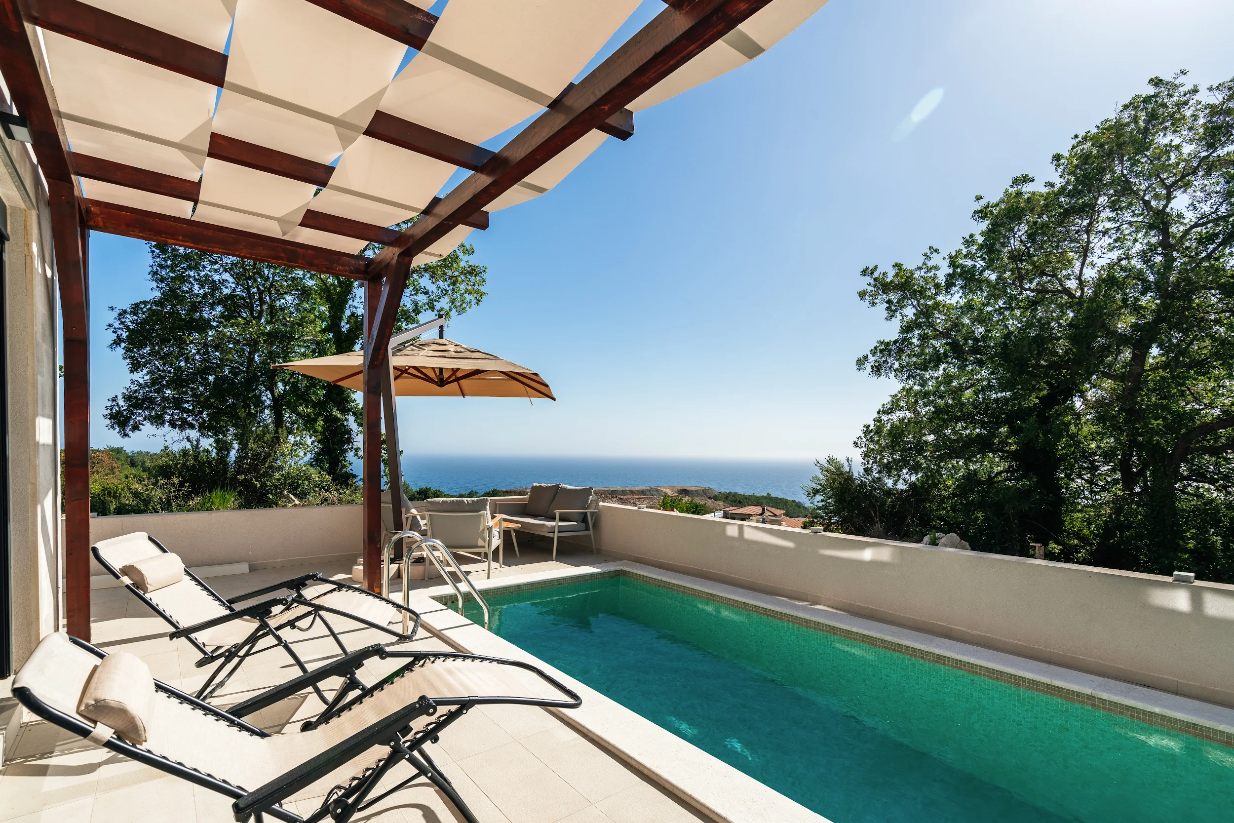 Newly Built Villa with Panoramic Sveti Stefan Views