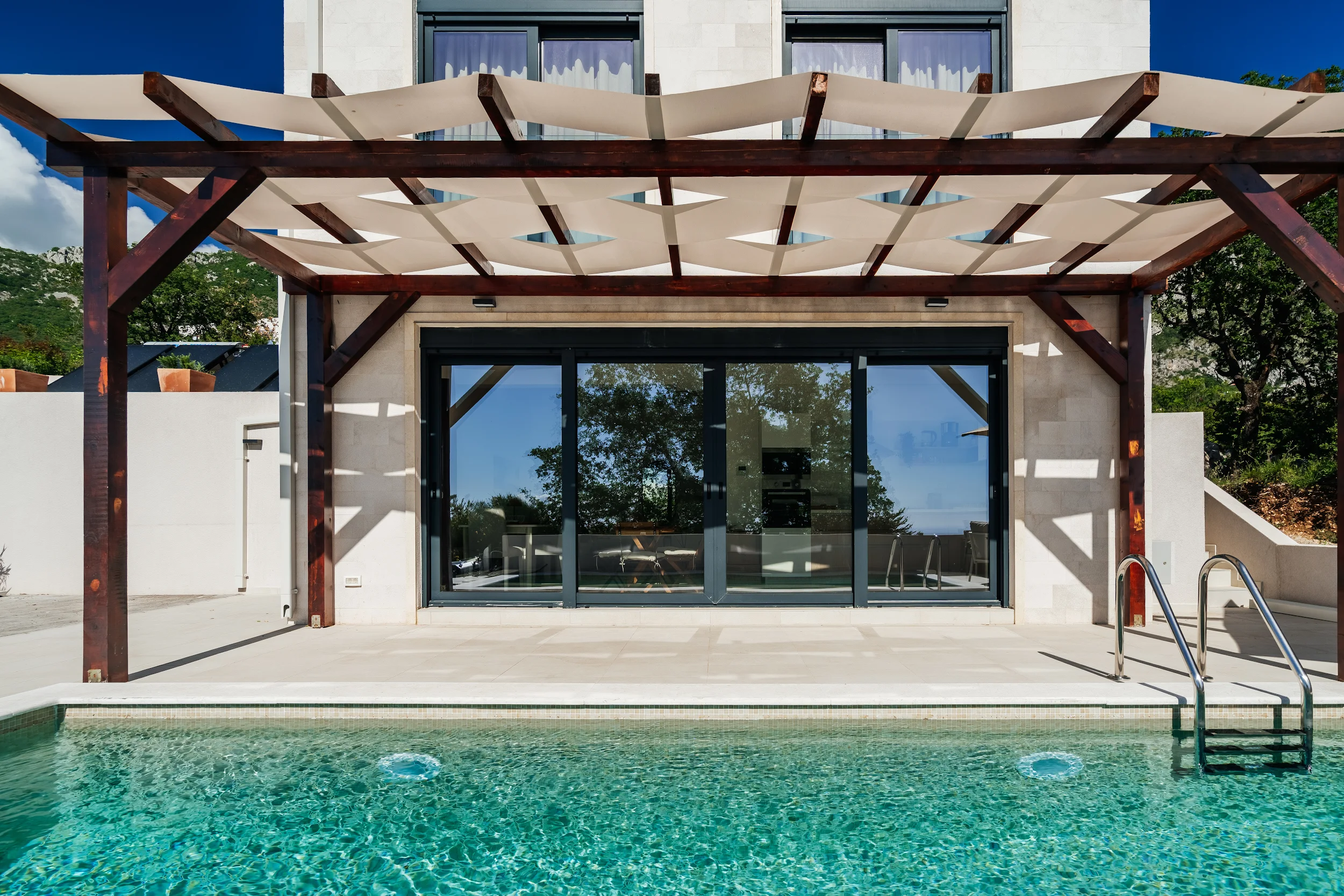 Newly Built Villa with Panoramic Sveti Stefan Views