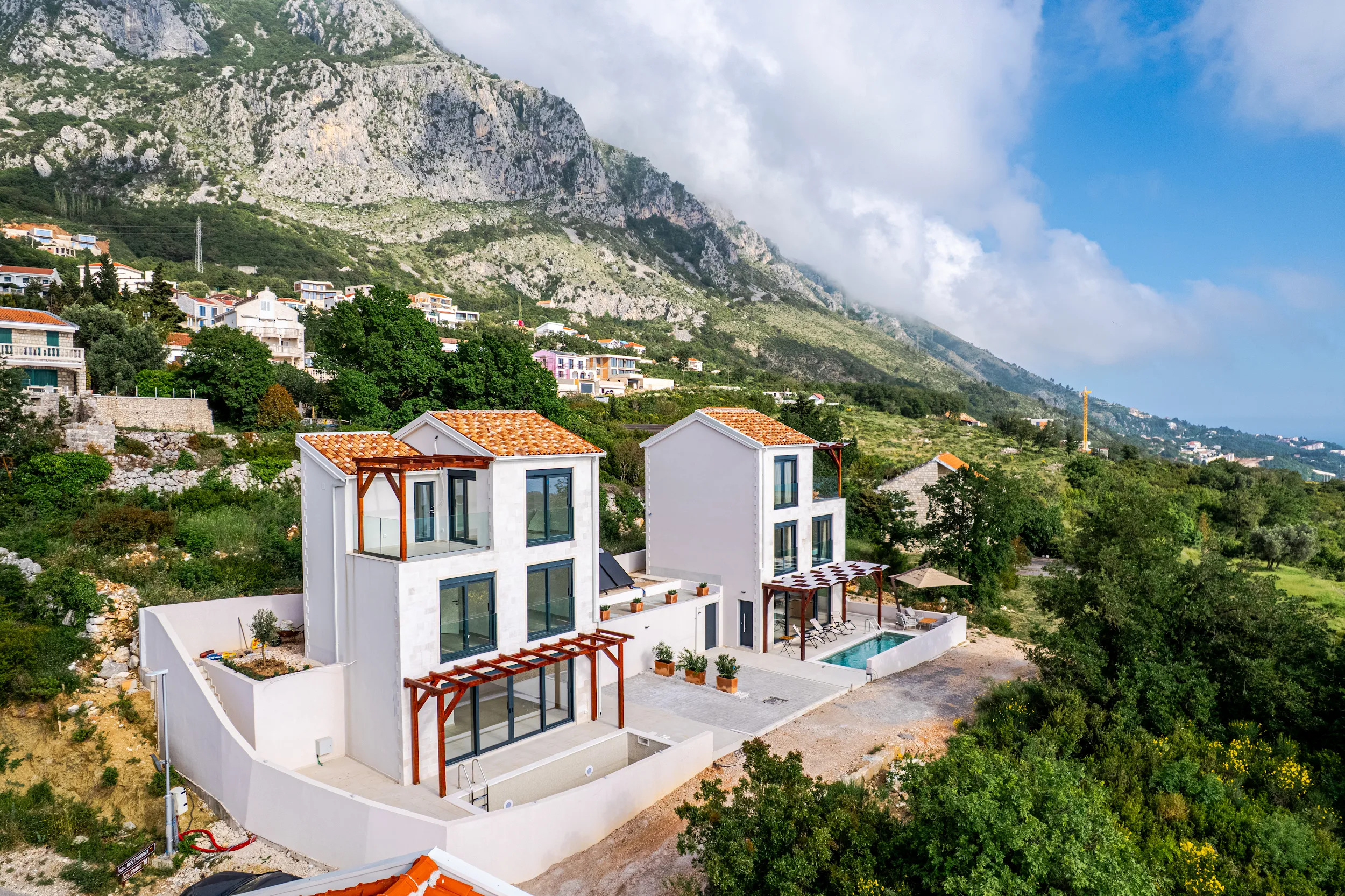Newly Built Villa with Panoramic Sveti Stefan Views
